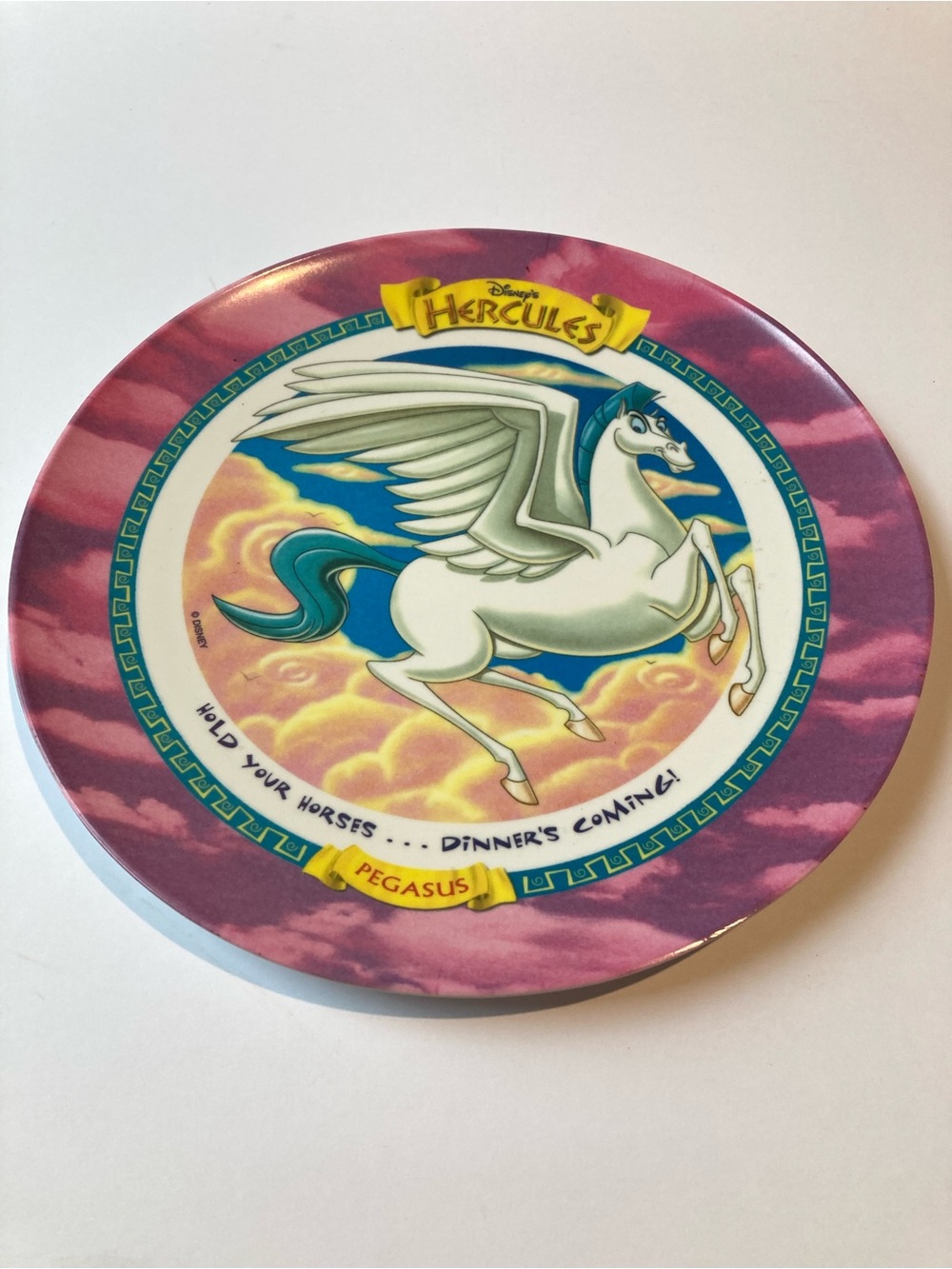 Disney Hercules Pegasus 9.5" Dinner Kids Plate Vintage 90s McDonald’s Collector